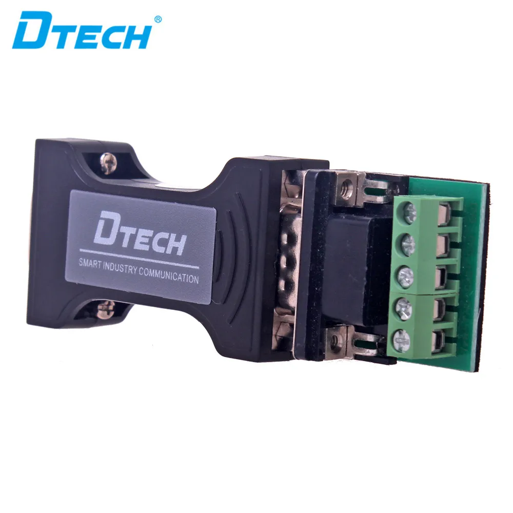 DTECH high quality industrial passive RS232 to RS485/RS422 converter serial communication data converter adapter mini-size DB9