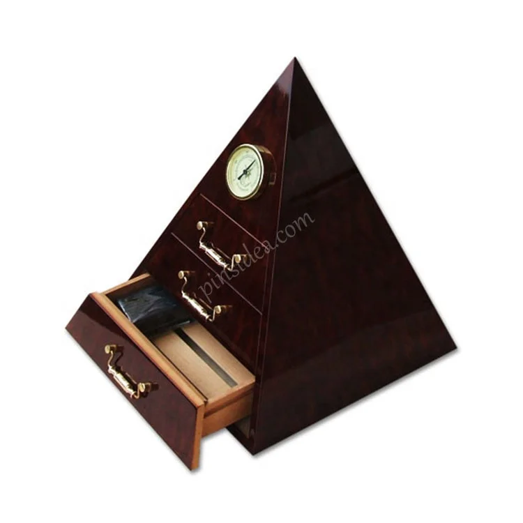 Высококачественная глянцевая краска, кедровая пирамида из массива дерева, многослойный ящик, коробка для сигар
