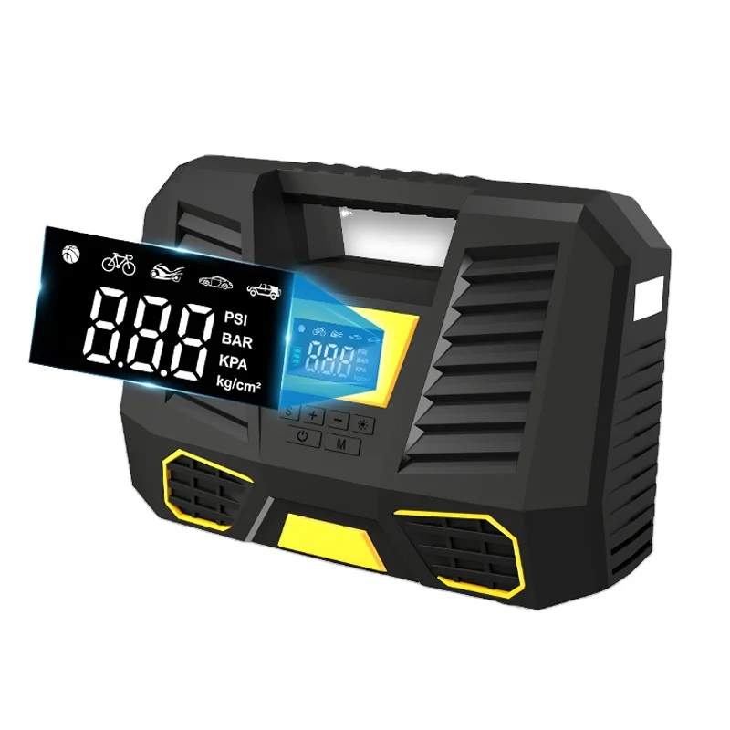 150PSI Portable Car Tire Inflator Smart Digital Tire Pressure Detection Auto Air Compressor For Car Bike Motorcycle