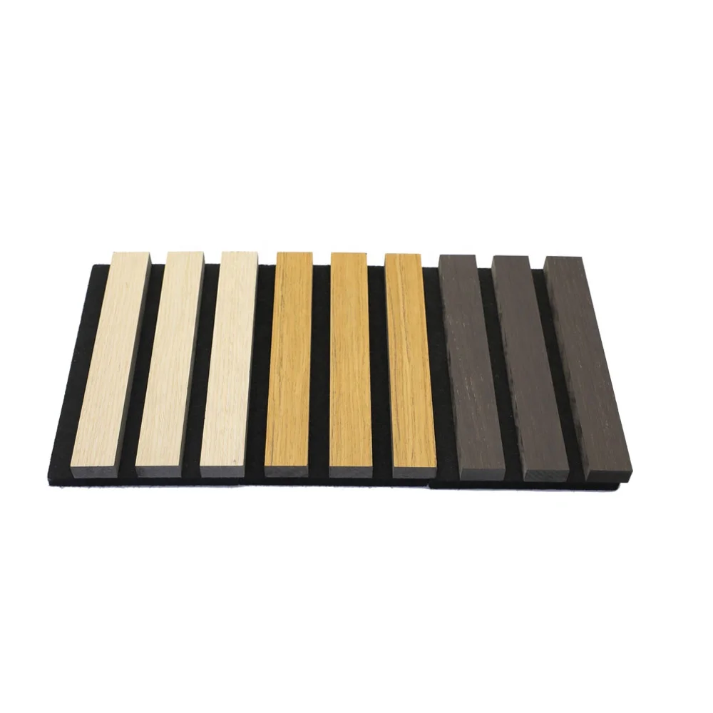 Hot Sale Wood Veneer Natural Oak 3d model design Acoustic Slat Wood Wall Panels Wall Acoustic Panel Interior Decoration