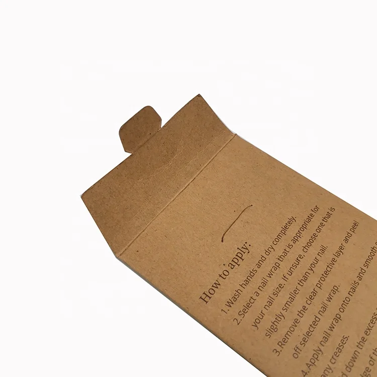 Конверт SENCAI из коричневой крафт-бумаги с золотым фольгированным логотипом и прозрачным окошком для наклеек для дизайна ногтей, упаковочный пакет из бумаги