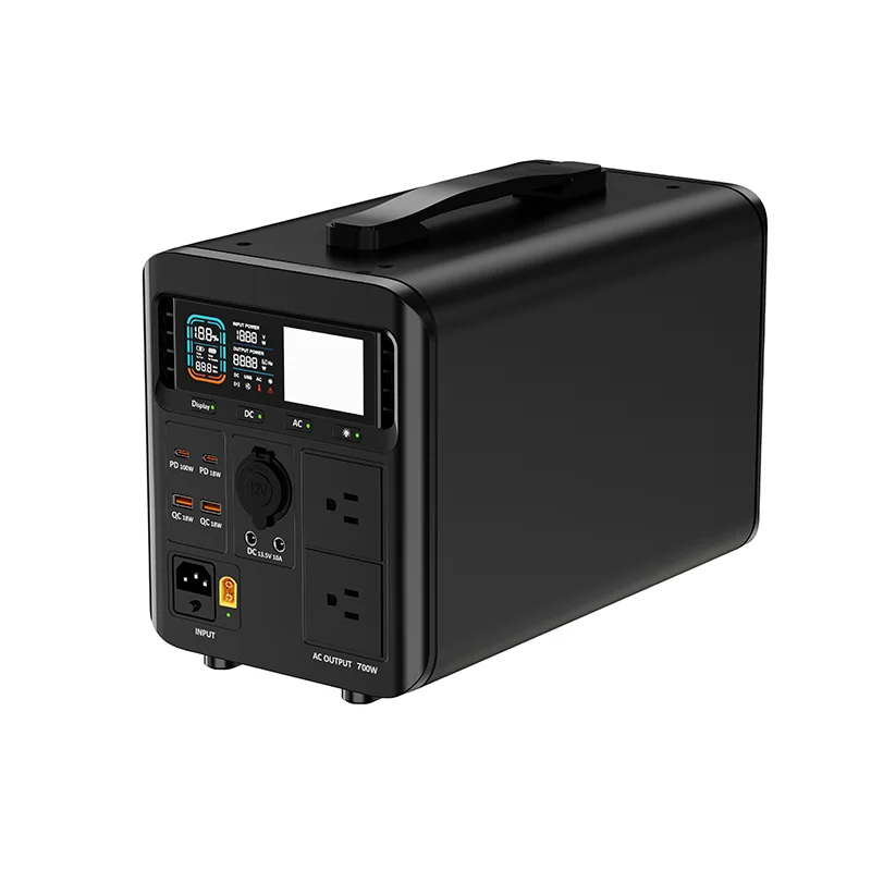 Outdoor Camping Lifepo4 Lithium Battery 700w Solar Banks Portable Ac Power Generator Stations