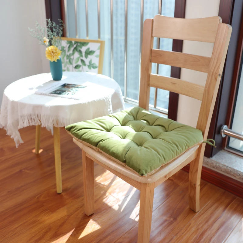 Striped chair cushion set chair cushion with filling supplier white chair cushions with ties 16 colors anti slip bottom