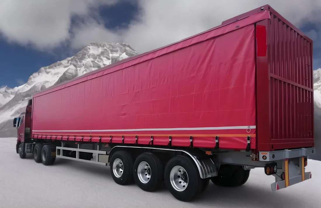 900Gsm tensile strength flame retardant waterproof PVC coated tarp truck side curtain
