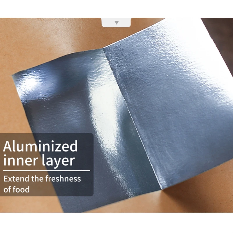 Brown Kraft Paper Flat Zip Lock Pouches Bags with Aluminum Plating Food Packaging Brown Zipper  Pouch Custom Printed