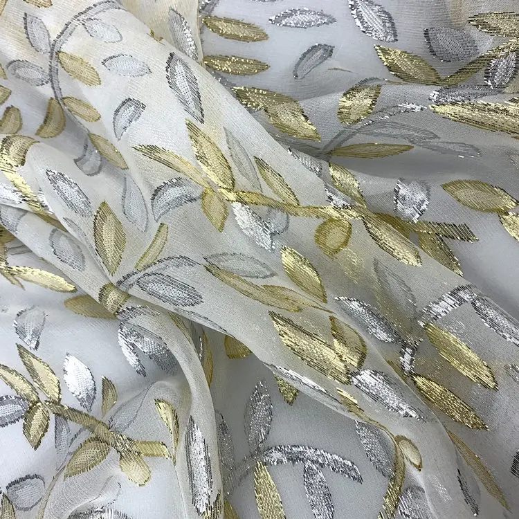 Custom Design Top grade silk embroidery fabric somali dirac baati silk burnout abaya Garbasaar dirac somali Bridal somali silk