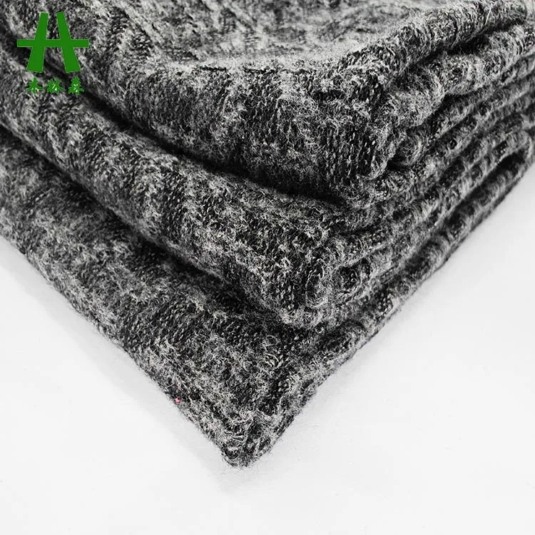 Mulinsen Textile Best Price Polyester Rayon Dyed Jacquard Stretch T/R Fleece Fabric