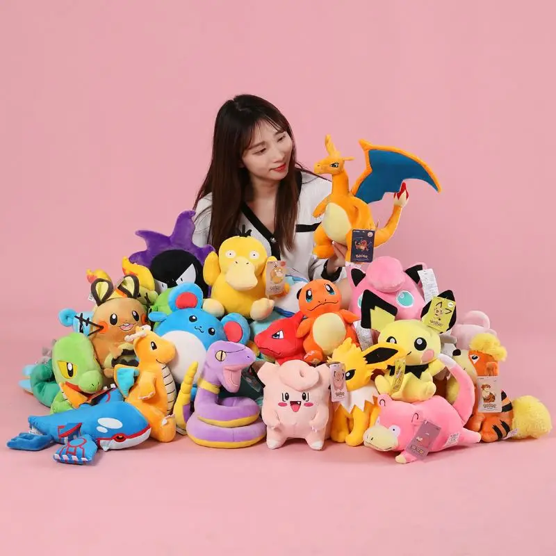 Hot Sale High Quality Official All Series Pokemoned Anime Dolls Kids Cartoon Character Plush Toys for Wholesale
