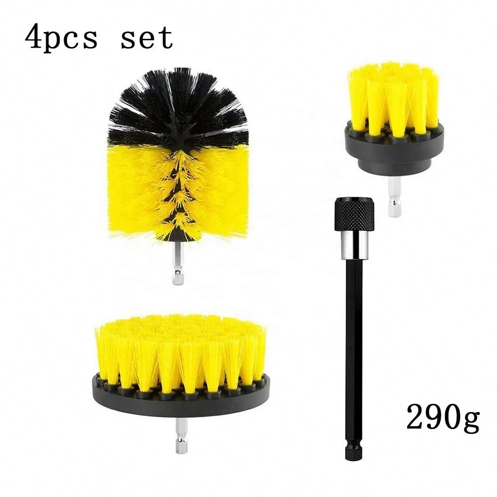 Drill Cleaning Brush Kit Brush Car Washing Kit Tool Brush Drill  for Bathroom Household Cleaning