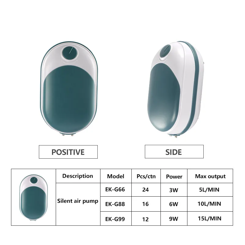 Factory Direct Sales plastic portable fish aquarium air pump for aquarium fish tank