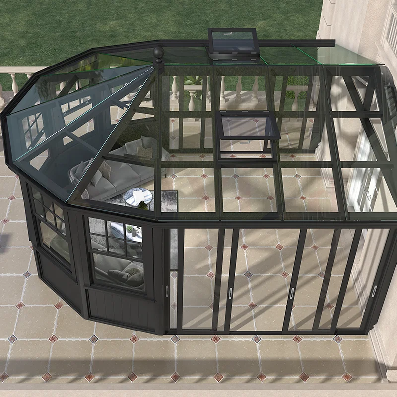 Baivilla Aluminum Glass House Victorian Outdoor Sunrooms Houses Install Easily Prefab Aluminium Winter Garden House