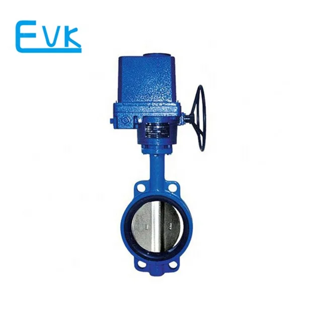 Chinese electric wheel manual stainless steel carbon steel cast iron ductile iron flange lug wafer type 4 inch butterfly valve