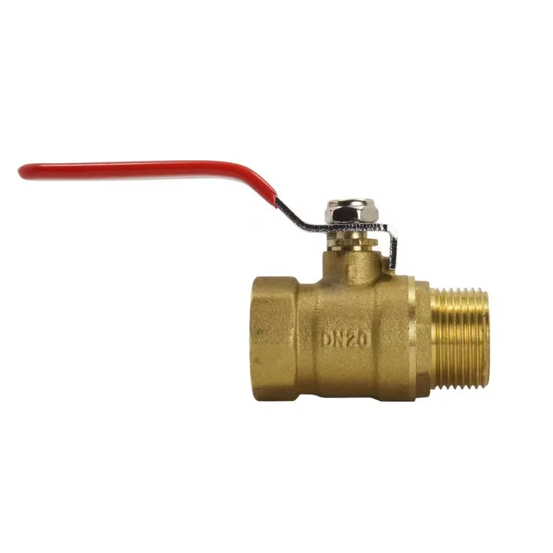 ZYL Brass valve with inner and outer threads mini ball valve with red handle straight valve small red hat air compressor switch