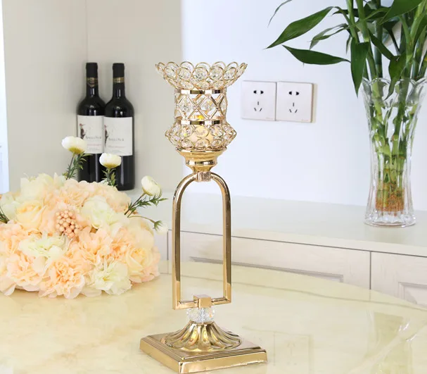 
tall crysta wed decor candlestick holder copper 