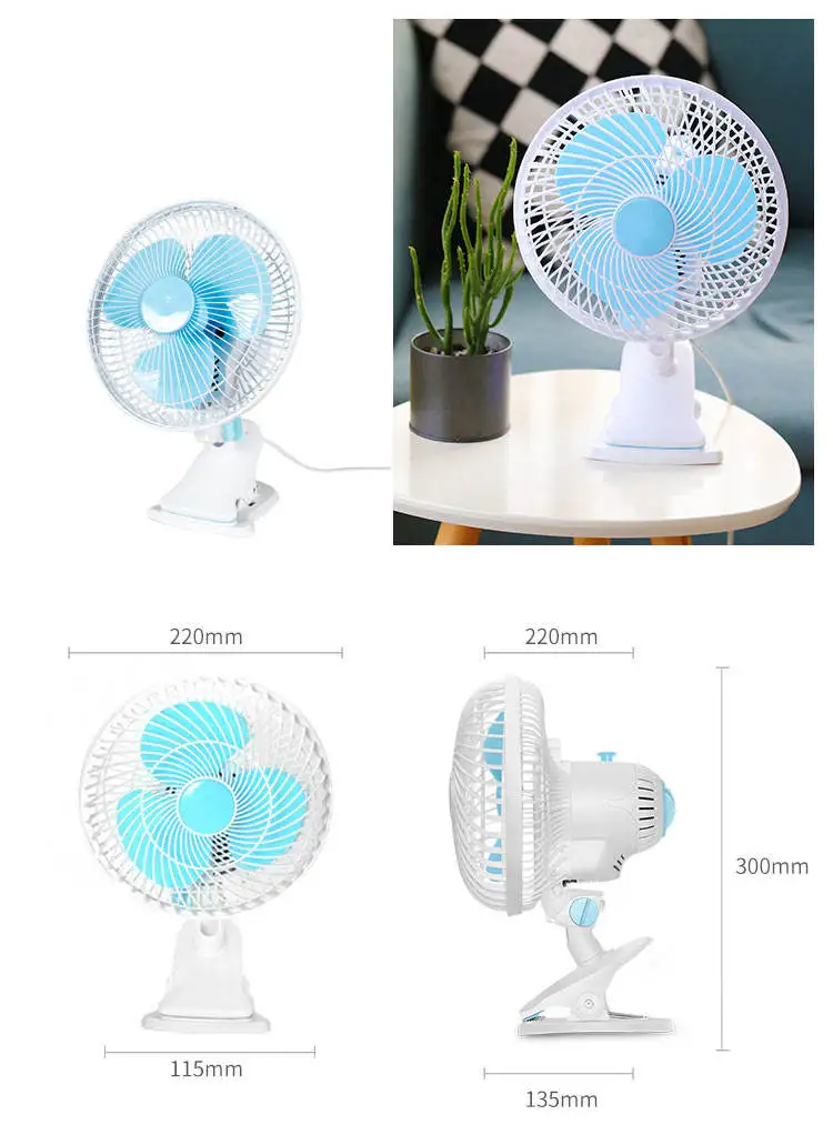 2024 Clip Fan Grow Portable Fans with 2 Speeds Quiet Multi-Mode Clip on Fan