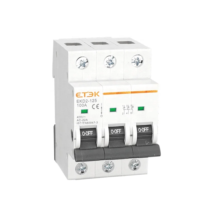ETEK EKD2-125 Американская классификация проводов 2р 100A экономический тип изоляция рубильник