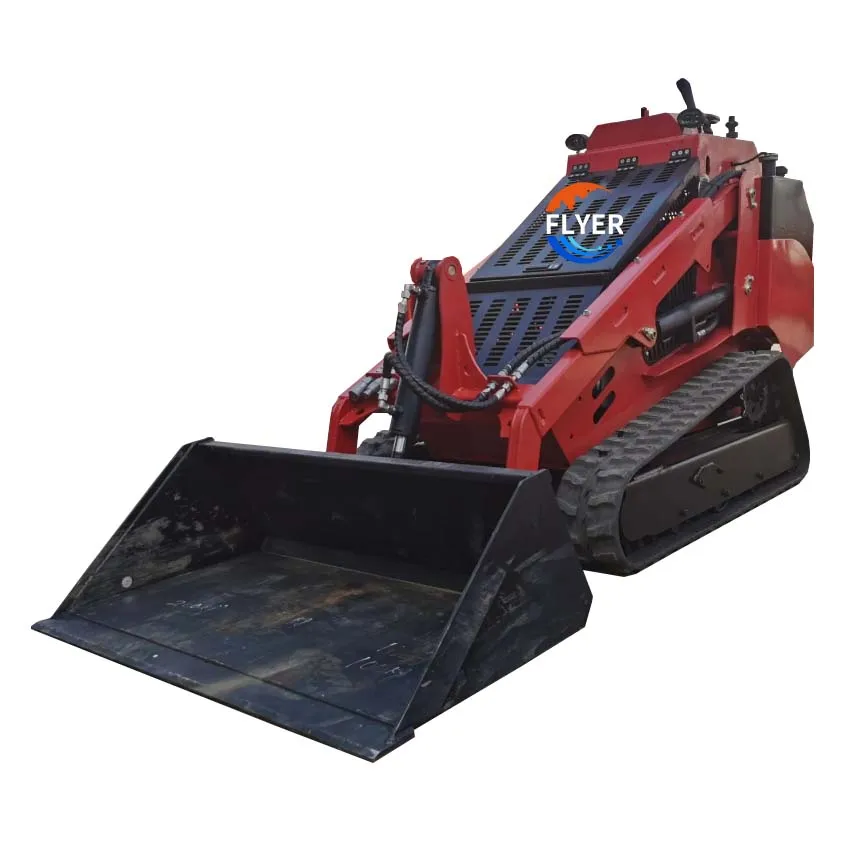 New Euro V EPA Construction Machinery Standing Operation Mini Skid Steer Loader with All kinds of Implements