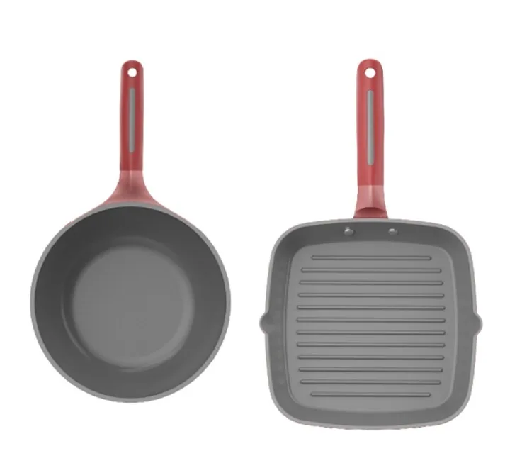 Die Cast Casserol Pots and Pans Cookware Aluminum Set Cook Pot Set Forged Round Cooker Set