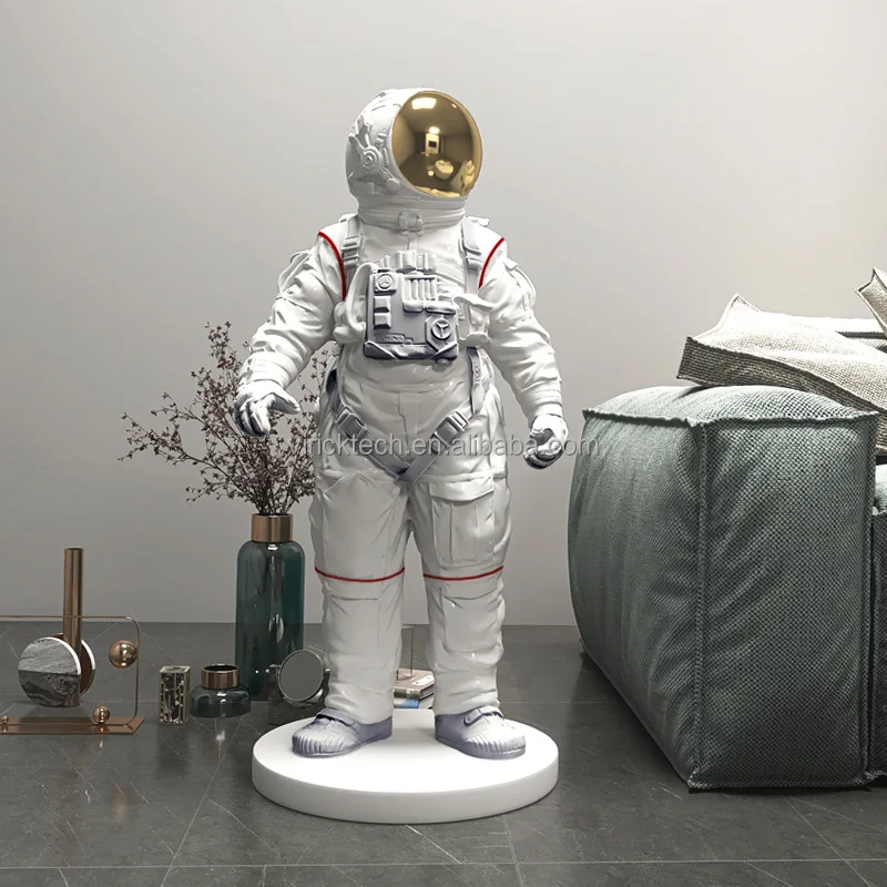 Popular Modern Design Outdoor Decorion Life Size Fiberglass Astronaut Statue in Spacesuit