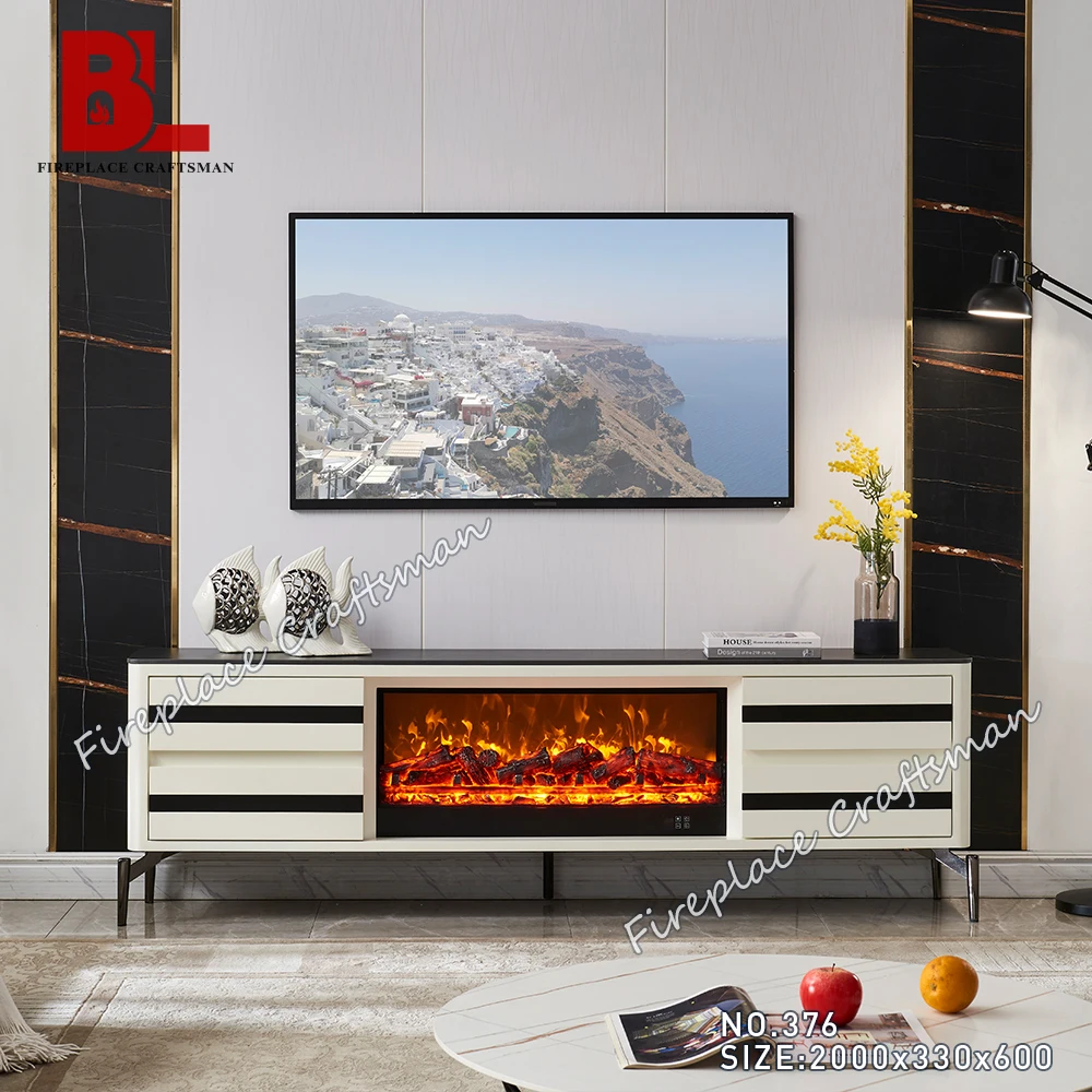 Modern 78 inches decor led light artificial fireplace tv stand remote controlled electric fireplace