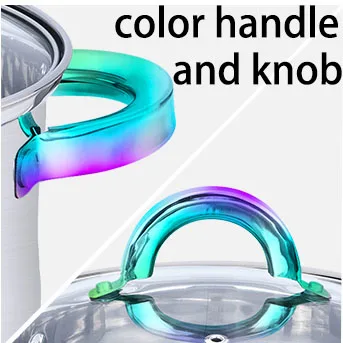 ustensiles de cuisines cast iron royal fast food hot kitchen glass stainless steel cooking pot cookware set