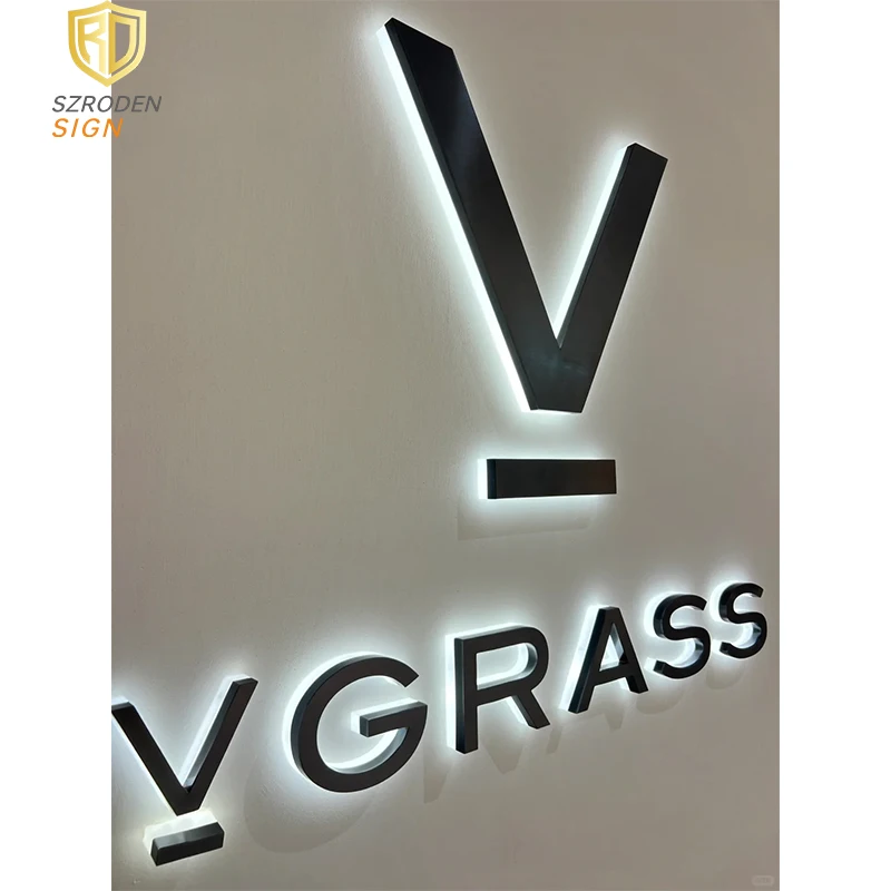 Professional Outdoor Advertising Mirror Polished Stainless Steel Sign Brass Alphabet Letter
