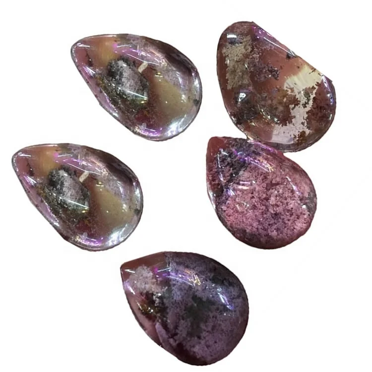 Phantom Crystal Quartz Cabochons different size and shape to cut Phantom Quartz Gemstone Natural Cabochon