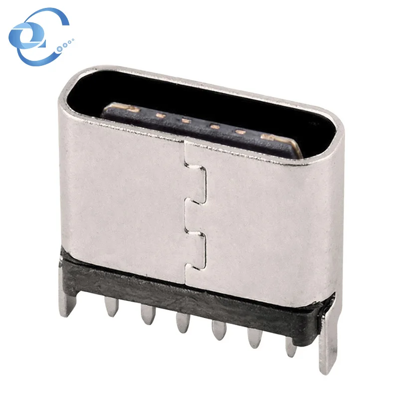 Dip 180 Degree Type-c Female Charging 6p Usb C Port Type C Connector