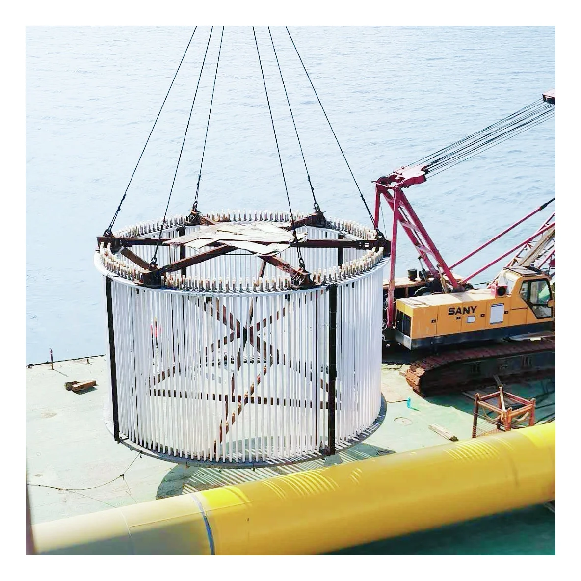 Promotion Of Jinyang Floating Offshore Wind Power Anchor Bottom Plate Can Replace The Prestressed Anchor Bolt Cage