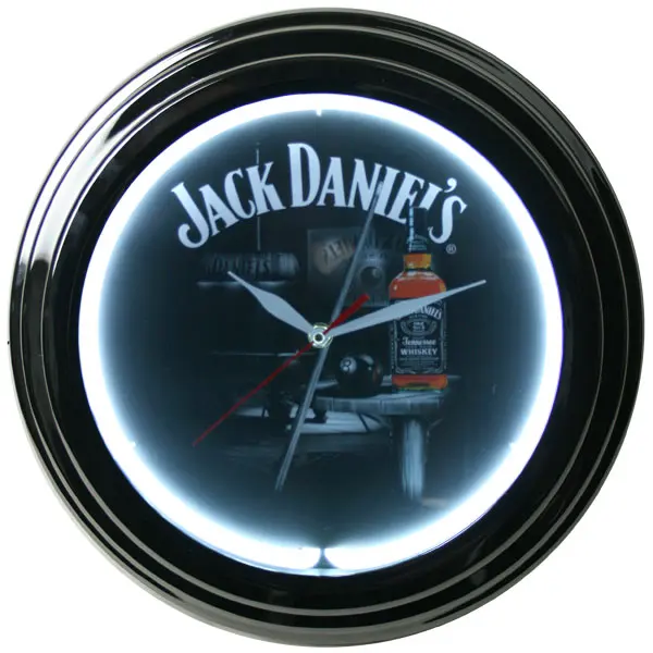 Traditional glass tube tower shape 15 17 19 inches Battery Driver 12V 15 Inches Round faux wall Neon Clock