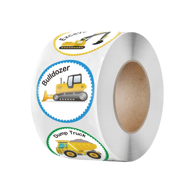 Truck Stickers for Kids Scrapbooking Reward Sticker Construction Car Birthday Party Gift Toy Decor for Children