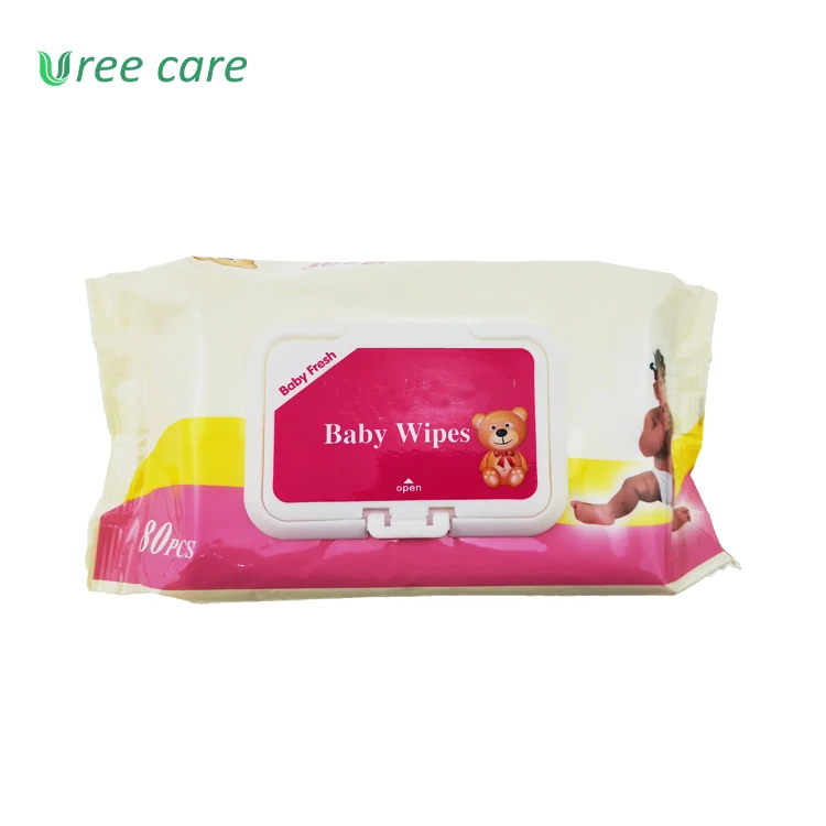 
Purified water natural extra large soft bamboo organic wet wipes baby wipes 
