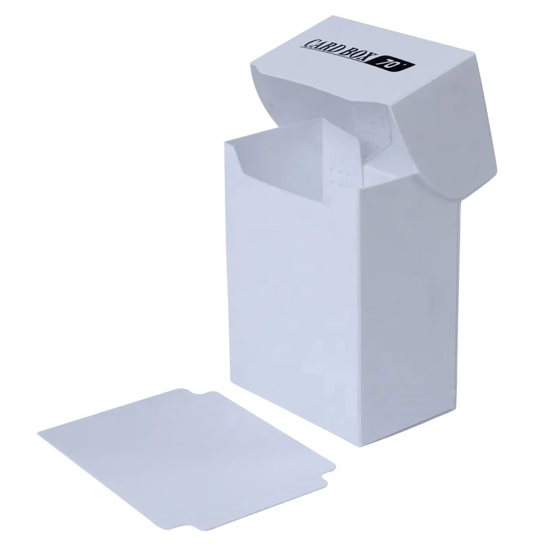 80+ Game Cards Plastic Deck Box Flip-open Design for Collectible Card Organizer in Bright Color trading card deck box