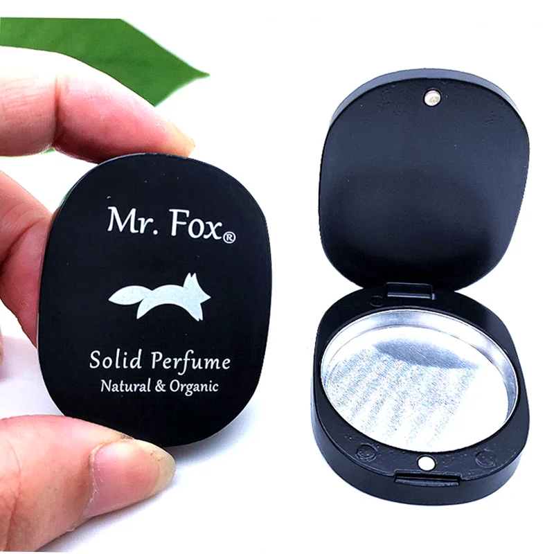 cosmetic metal solid perfume packaging jar containers compact case