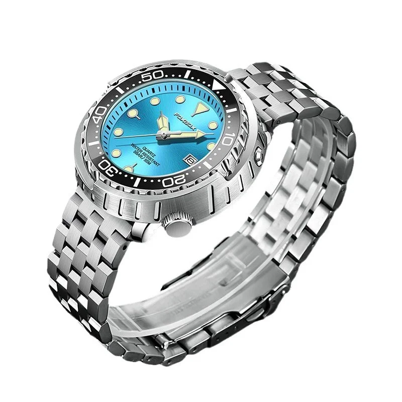 FOXBOX FB0024 high quality Custom Logo man timepiece  Silicone strap Waterproof date display low moq Casual wristwatch