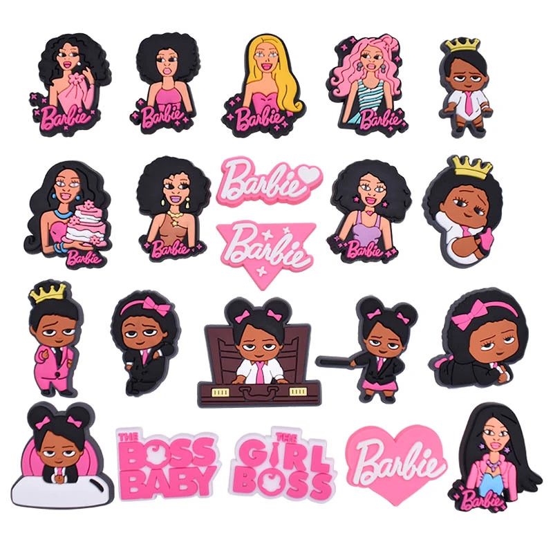 Новый мультфильм горячая Распродажа любовь босс малыш дизайнерская розовая девочка Кроксы обувь талисманы ПВХ для Сандалии Croc поиск alikes обувь аксессуары