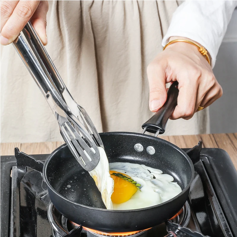 High Quality Home Kitchen Custom Cooking Pot With Handle Stainless Steel Flat Bottom Nonstick Pan