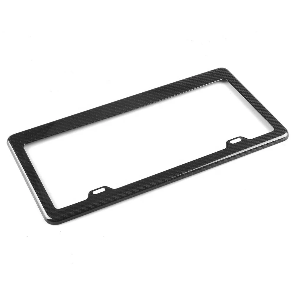 Car US Size Custom 100% Real Carbon Fiber License Plate Frame
