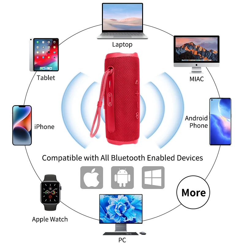 Portable Bluetooth Speaker Stereo HiFi Heavy Bass Wireless Soundbar Subwoof Loudspeaker Flip6 music speakers