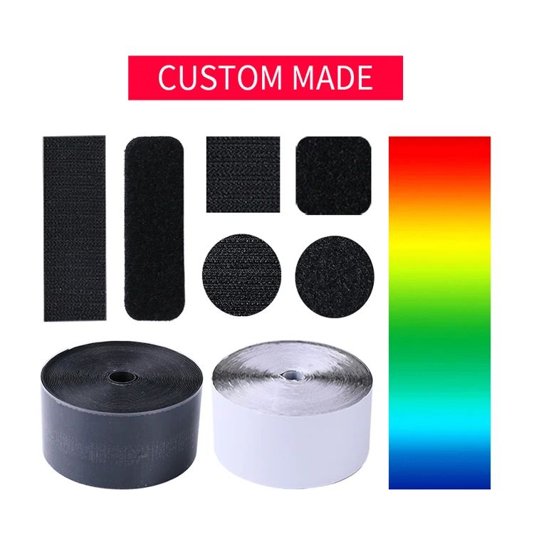 High Quality 100% Nylon Self Adhesive Hook and Loop Sticky Back Tape Fabric Fastener Tape Adhesive Glue Hook Loop for Clothes