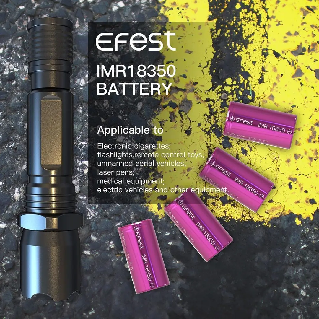 
Rechargeable battery 26650 Efest purple Battery Li-Ion 26650 5000Mah 45A 3.7V 
