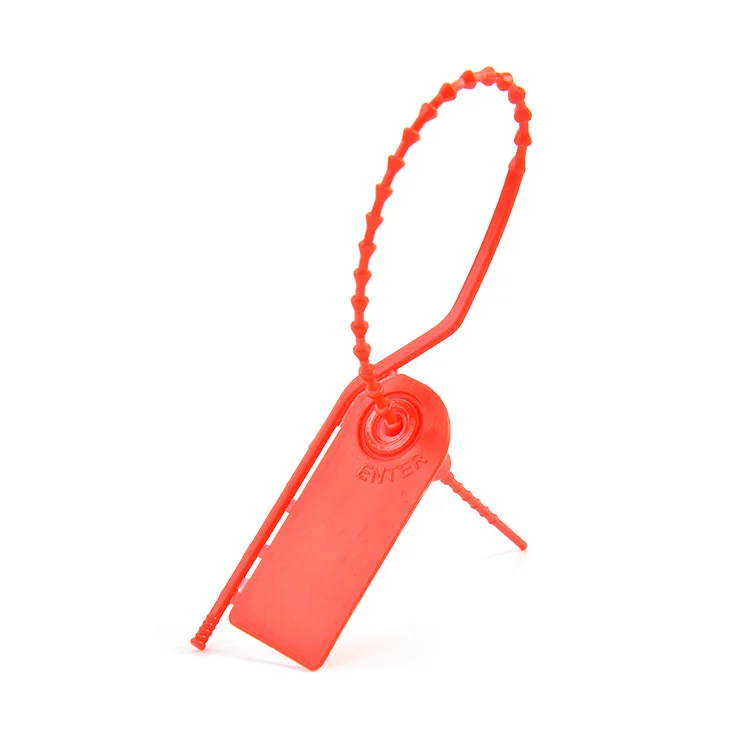 Высокое качество длина Регулируемые тамперные одноразовые pull tite уплотнение пластиковый замок безопасности уплотнения для tote коробки