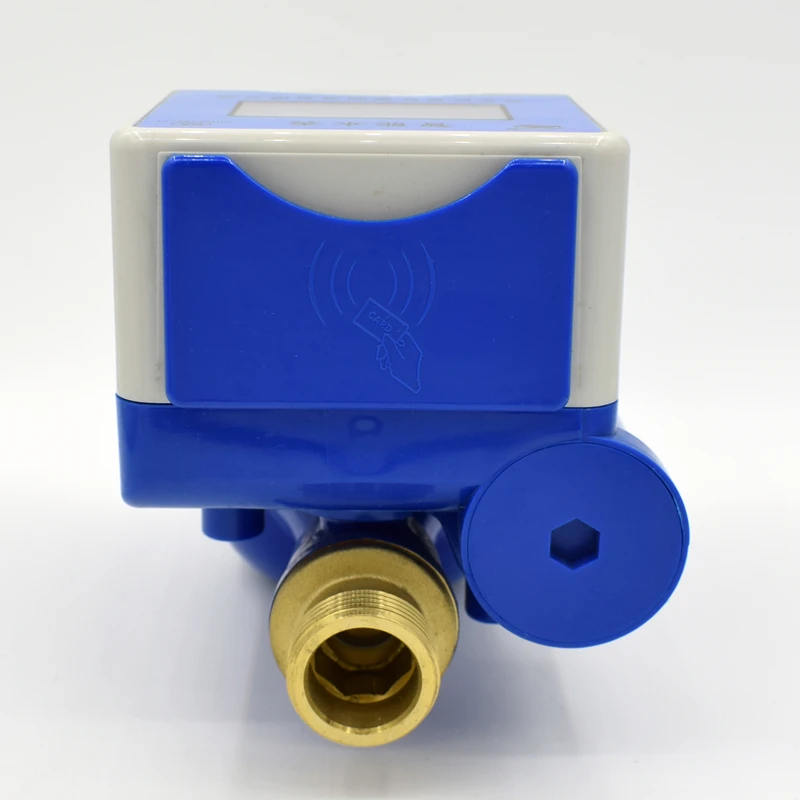 Classic design Blue and white Brass and plastic Good Safety Performance Wet Type Cold Water Meter