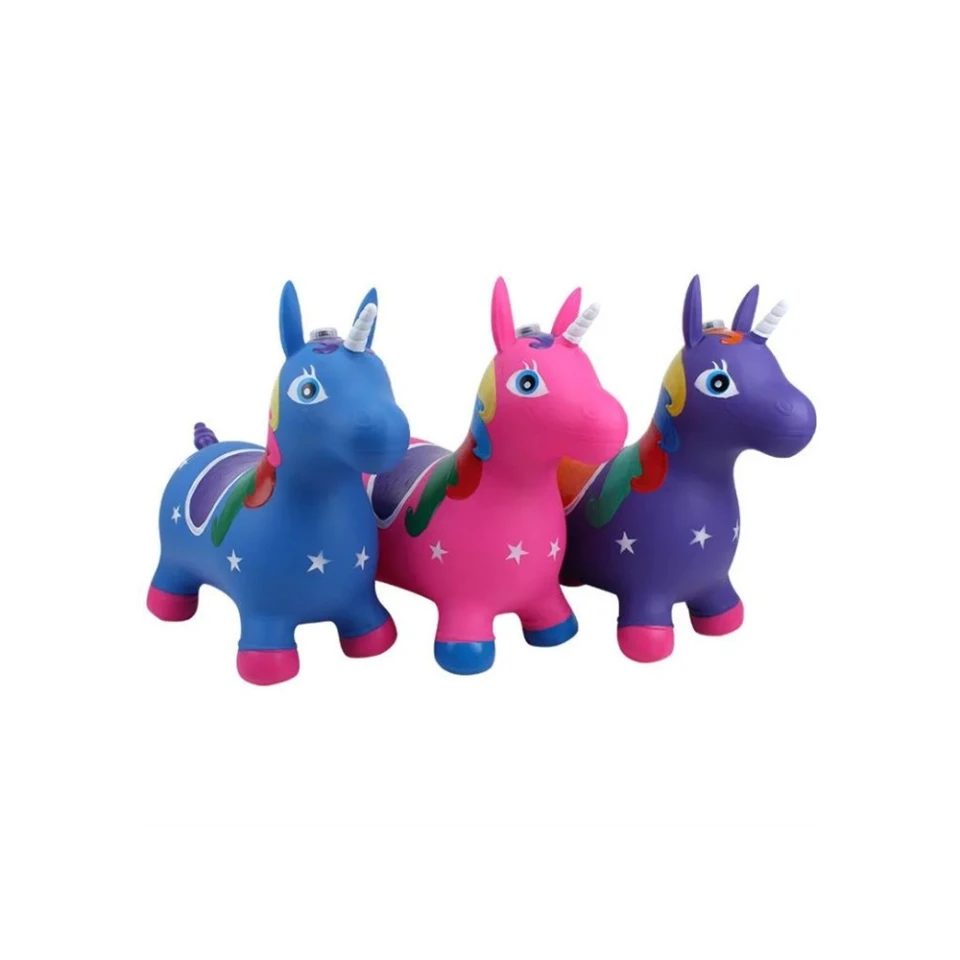 Kids Inflatable Bouncy Hopper Animals Ride On Jumping Giraffe Bouncer