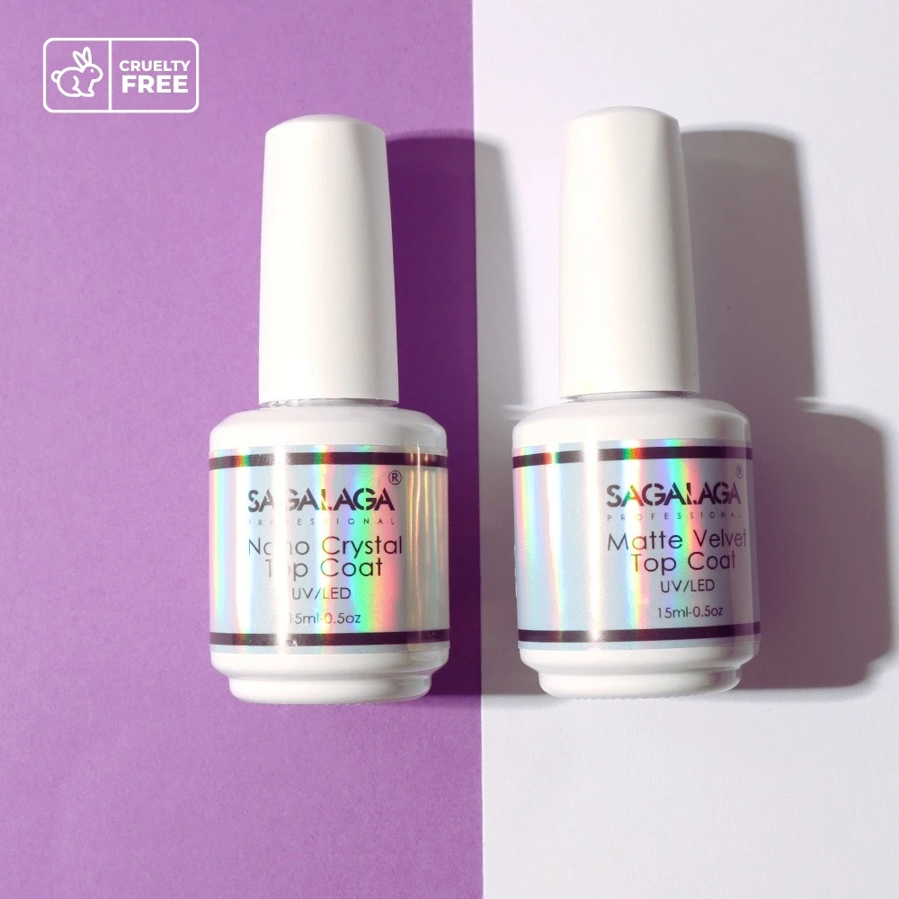 Matte Nails No Velvet Wipe Base Gel Coat Et Top Coat Nail Gel Polish Gel Base And Top Coat 15ml With Private Label