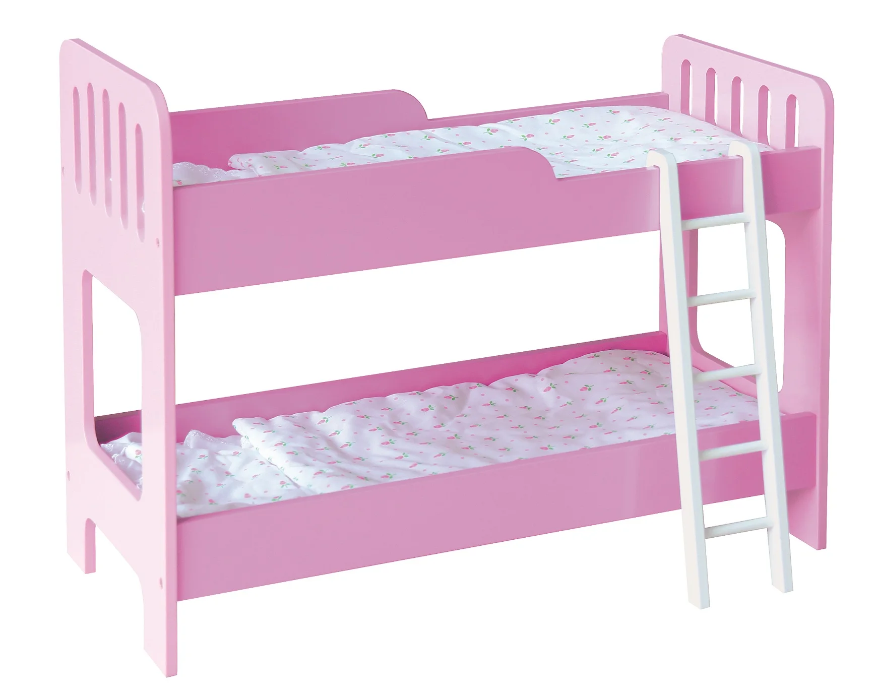  Hot Sale Handmade Wooden Doll Furniture Bunk Bed For Twin Fits 18 Inch Toy With
