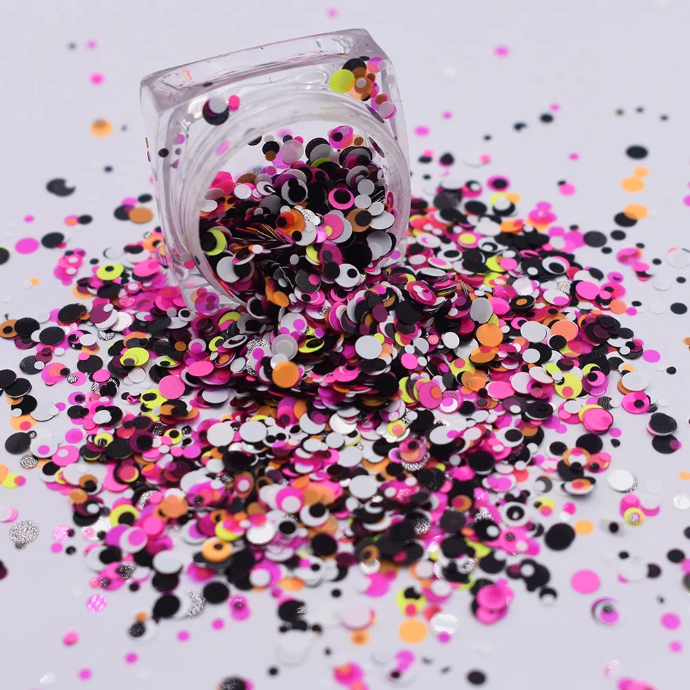 Hot selling all occasion PET material glitter new chunky dots mixes glitter for nail art and decoration