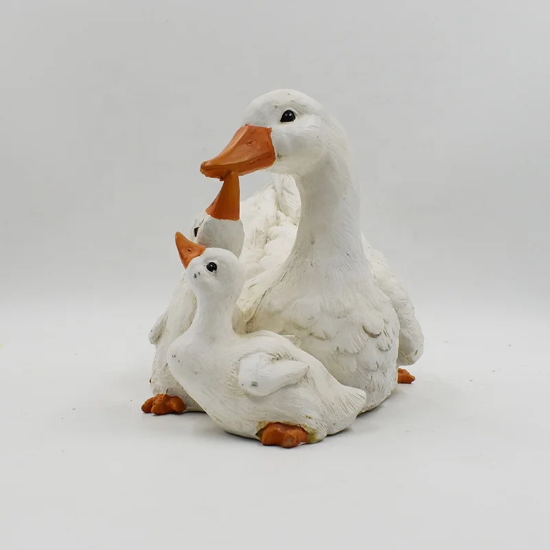 
Creative Animal Sculpture Resin Duck Family Figurines Garden Resin Ornament 