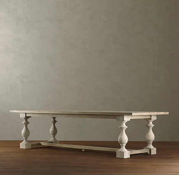 WISEMAX FURNITURE Antique American Design Solid Wood Dining Table Living Room Dining Room Light Luxury Tables