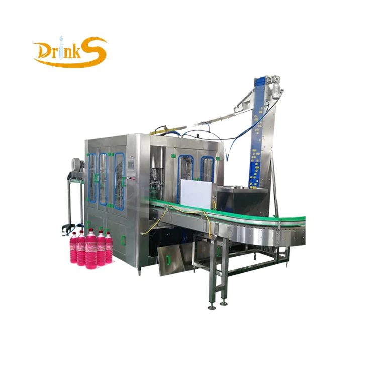 Complete Plastic Bottle Automatic Carbonated Fruit Juice Filling Production Line